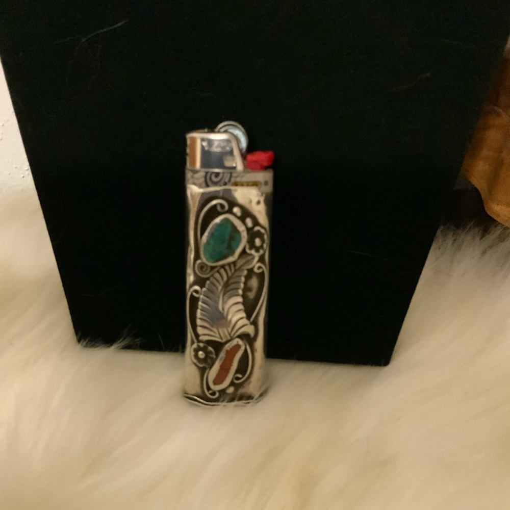 Vintage Navajo Silver  with Turquoise and Coral Accents